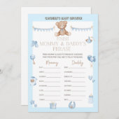 Teddy Bear Baby Showroom - Bearbeitbarer Name, 12x Einladung (Vorne/Hinten)