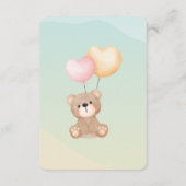 Teddy Bear Baby Showroom Flat Advice Card Hinweiskarte (Rückseite)