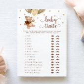 Teddy Bear Baby Tracks Game Baby Shower Card Einladung