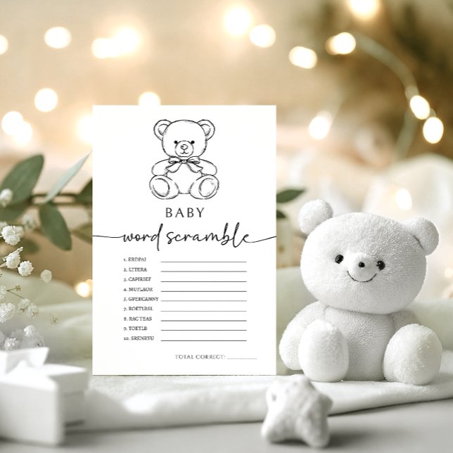 Teddy Bear Baby Word Scramble Boy Showspiel (Von Creator hochgeladen)