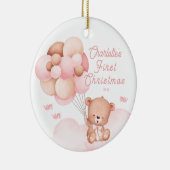 Teddy Bear Baby's erste Weihnachtsnachtsnachtsnach Keramik Ornament (Rechts)