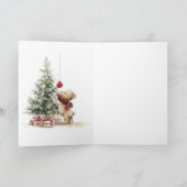 Teddy Bear Baby's First Christmas Card Karte (Innenseite)