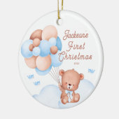 Teddy Bear Baby's First Christmas Keramik Ornament (Links)