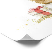 Teddy Bear Baby's First Christmas Poster (Ecke)