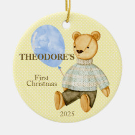 Teddy Bear Baby's First Keramik Ornament