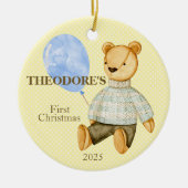 Teddy Bear Baby's First Keramik Ornament (Vorne)