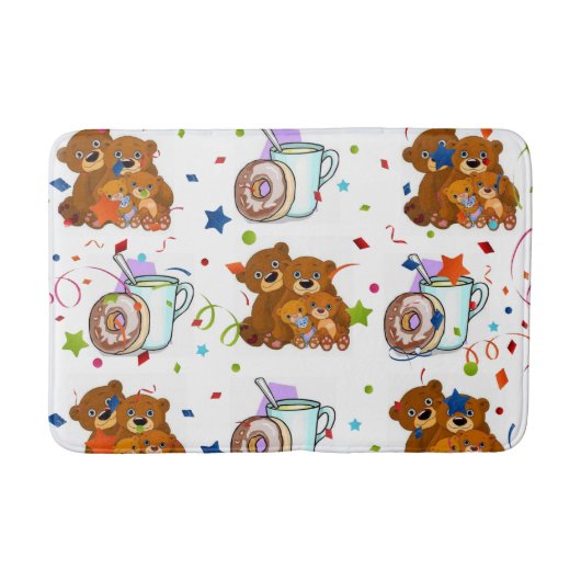 Teddy Bear Badezimmer Badewanne Mat Badematte (Vorderseite)