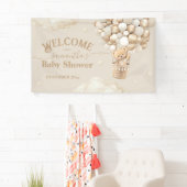 Teddy Bear Ballon Bearly Wait Baby Dusche Begrüßun Banner (Insitu)