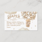 Teddy Bear Ballon Bearly Wait Baby Dusche Winzer Begleitkarte (Vorderseite)