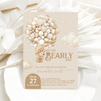 Teddy Bear Ballon Bearly Wait neutrale Baby Dusche