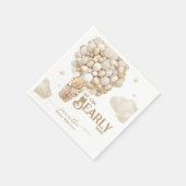 Teddy Bear Ballon Bearly Wait neutrale Baby Dusche Serviette (Ecke)