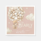 Teddy Bear Ballon Bearly Wait neutrale Baby Dusche Serviette (Vorderseite)