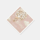 Teddy Bear Ballon Bearly Wait neutrale Baby Dusche Serviette (Ecke)