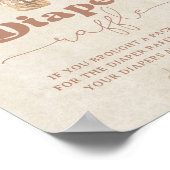 Teddy Bear Ballon Diaper Raffelposter Poster (Ecke)