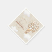 Teddy Bear Ballon Neutral Baby Shower Napkins Serviette (Ecke)