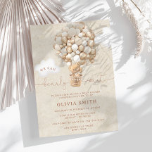 Teddy Bear Ballon Neutral Bearly Wait Baby Shooter