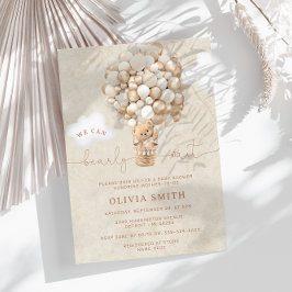 Teddy Bear Ballon Neutral Bearly Wait Baby Shooter Einladung