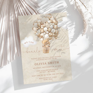 Teddy Bear Ballon Neutral Bearly Wait Baby Shooter Einladung