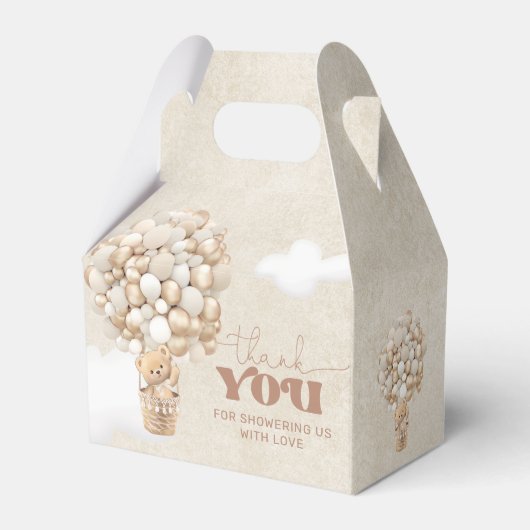 Teddy Bear Ballon Neutral Bearly Wait Baby Shooter Geschenkschachtel (Vorderseite)