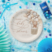 Teddy Bear Ballon Neutral Bearly Wait Baby Shooter Pappteller (Party)