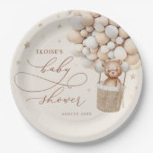 Teddy Bear Ballon Neutral Bearly Wait Baby Shooter Pappteller (Vorderseite)