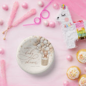 Teddy Bear Ballon Neutral Bearly Wait Baby Shooter Pappteller (Party)