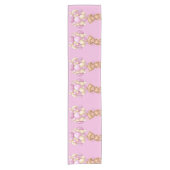 Teddy Bear Ballon Pink Kurz Table Runner Kurzer Tischläufer (Vorderseite)