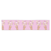 Teddy Bear Ballon Pink Kurz Table Runner Kurzer Tischläufer (Horizontal)