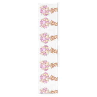 Teddy Bear Ballon Pink Kurz Table Runner Kurzer Tischläufer