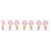 Teddy Bear Ballon Pink Kurz Table Runner Kurzer Tischläufer (Horizontal)