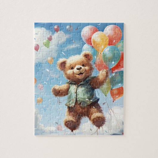 Teddy Bear Balloon Adventure Jigsaw Puzzle (Vertikal)