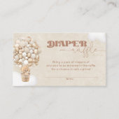 Teddy Bear Balloon Baby Diaper Raffle Ticket Begleitkarte (Vorderseite)