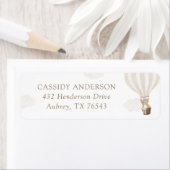 Teddy Bear Balloon Baby Dusche Rücksendeadresse (Insitu)