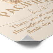 Teddy Bear Balloon Baby Dusche Schnuller Hunt Poster (Ecke)