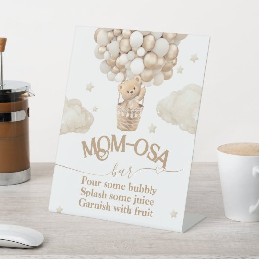 Teddy Bear Balloon Baby Show Bar Sockelschild (In SItu)