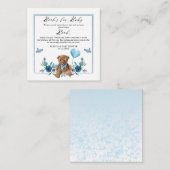 Teddy Bear Balloon Baby Showbuchanfrage Begleitkarte (Vorne/Hinten)