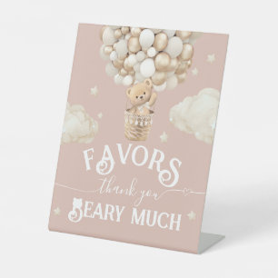 Teddy Bear Balloon Baby Shower bevorzugt Sockelschild