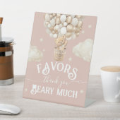 Teddy Bear Balloon Baby Shower bevorzugt Sockelschild (In SItu)