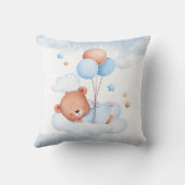 Teddy Bear Balloon Baby Shower Throw Pillow Kissen (Rückseite)