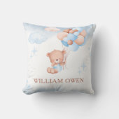 Teddy Bear Balloon Baby Shower Throw Pillow Kissen (Vorderseite)