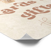 Teddy Bear Balloon Baby Showkarten und Geschenke Poster (Ecke)