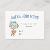 Teddy Bear Balloon Baby Showspiel Begleitkarte (Vorderseite)