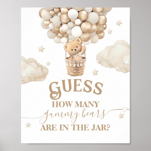 Teddy Bear Balloon Baby Showspiel Poster (Vorne)