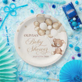 Teddy Bear Balloon Baby Wait Baby Shooter Pappteller (Party)