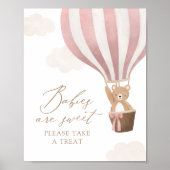 Teddy Bear Balloon Babydusche Babys sind süß Poster (Vorne)