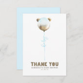 Teddy Bear Balloon Babydusche Klein Danke (Vorne/Hinten)