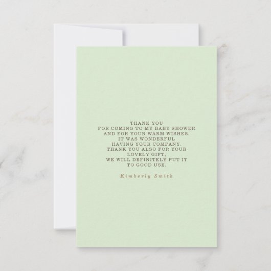 Teddy Bear Balloon Babydusche Klein Danke (Rückseite)