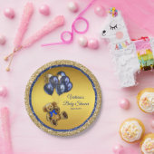 Teddy Bear Balloon Babydusche Paper Teller (Party)