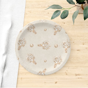 Teddy Bear Balloon Babydusche Pappteller