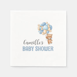 Teddy Bear Balloon Babydusche Serviette